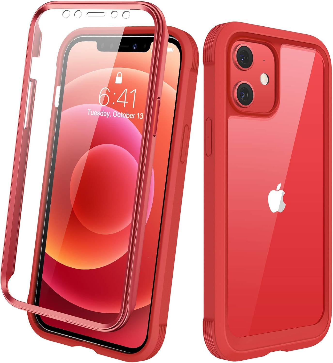 Diaclara Designed for iPhone 15 Case, Full Body Rugged Case with Built-in Touch Sensitive Anti-Scratch Screen Protector, with Camera Lens Protector for iPhone 15 6.1" (Wave Blue)