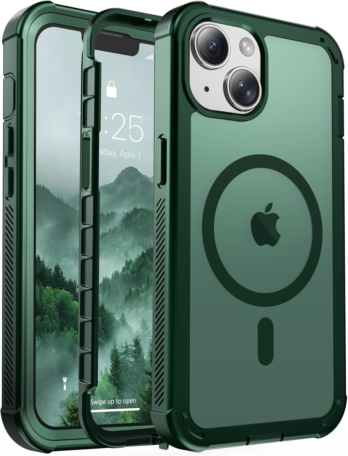 Magnetic for iPhone 14 Case, [Compatible with MagSafe][Military Grade Drop Protection][Heavy Duty Protection][Non-Slip][Shockproof] 2-Layer Durable Bumper Phone Case 6.1&