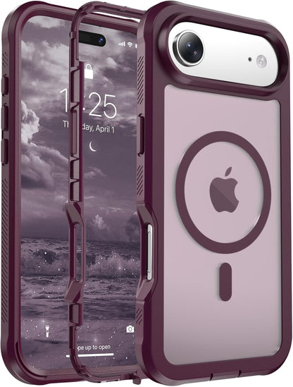 Magnetic for iPhone 14 Case, [Compatible with MagSafe][Military Grade Drop Protection][Heavy Duty Protection][Non-Slip][Shockproof] 2-Layer Durable Bumper Phone Case 6.1&