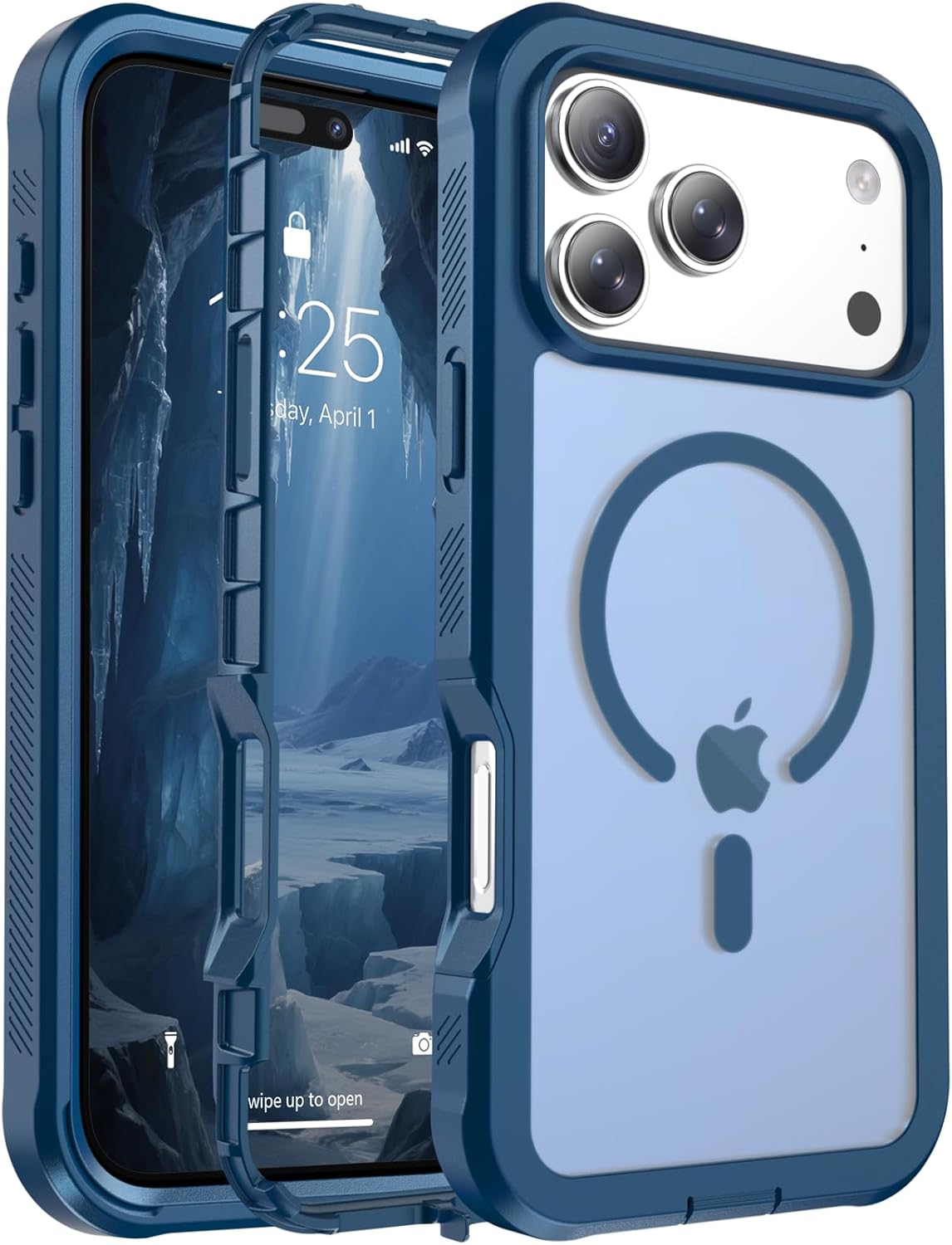 Magnetic for iPhone 14 Case, [Compatible with MagSafe][Military Grade Drop Protection][Heavy Duty Protection][Non-Slip][Shockproof] 2-Layer Durable Bumper Phone Case 6.1&