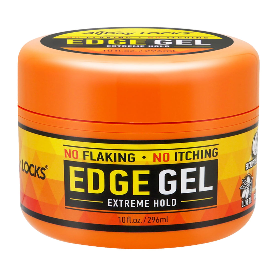 AllDay Locks Edge Gel Extreme Hold - Hair Gel for Maximum Control &amp; Braiding, Natural Edge Lock &amp; Fixer for Women &amp; Men, Sleek Moisturizing Formula, No Frizz, Flakes, or Grease - 10 oz Jar