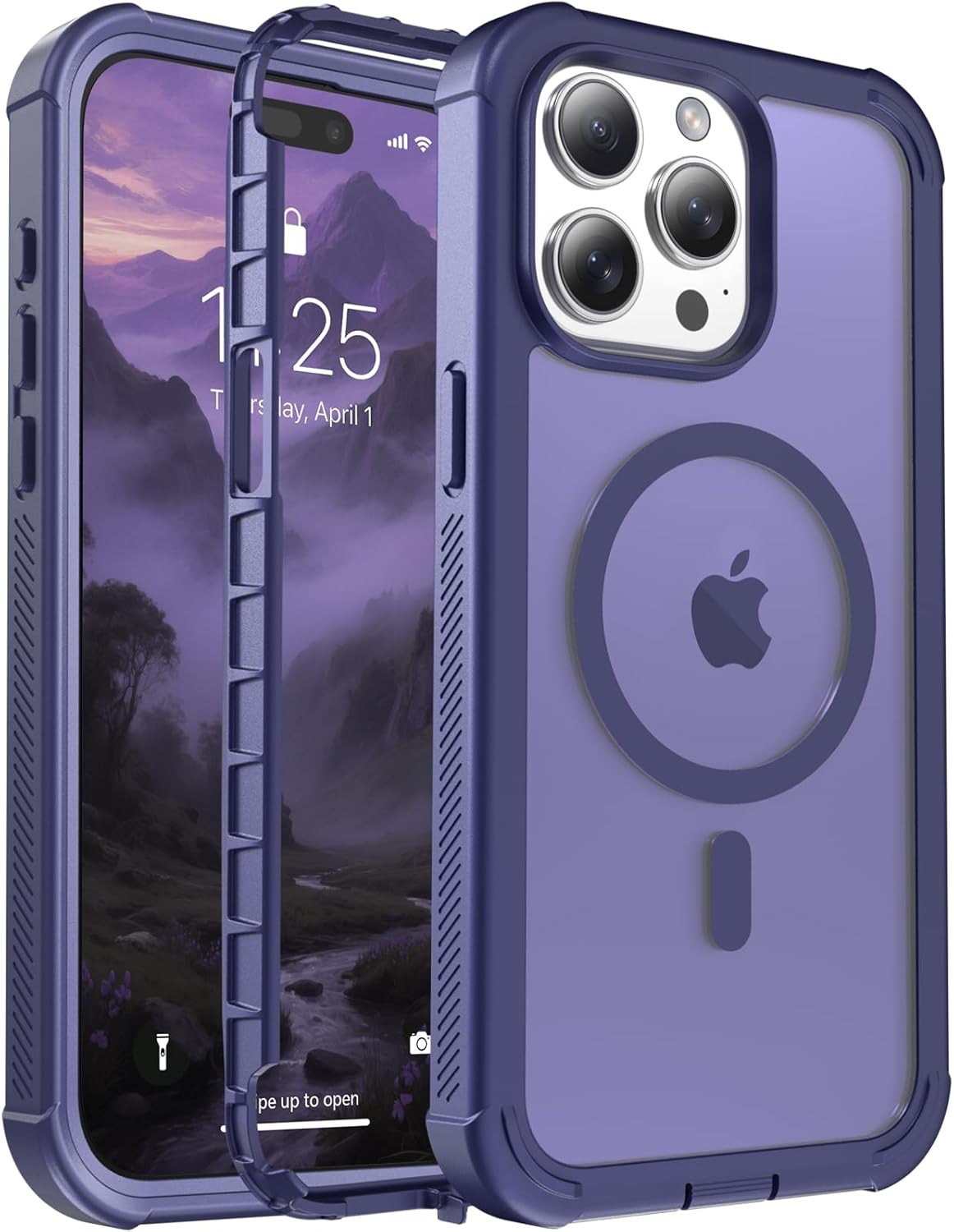 Magnetic for iPhone 14 Case, [Compatible with MagSafe][Military Grade Drop Protection][Heavy Duty Protection][Non-Slip][Shockproof] 2-Layer Durable Bumper Phone Case 6.1&