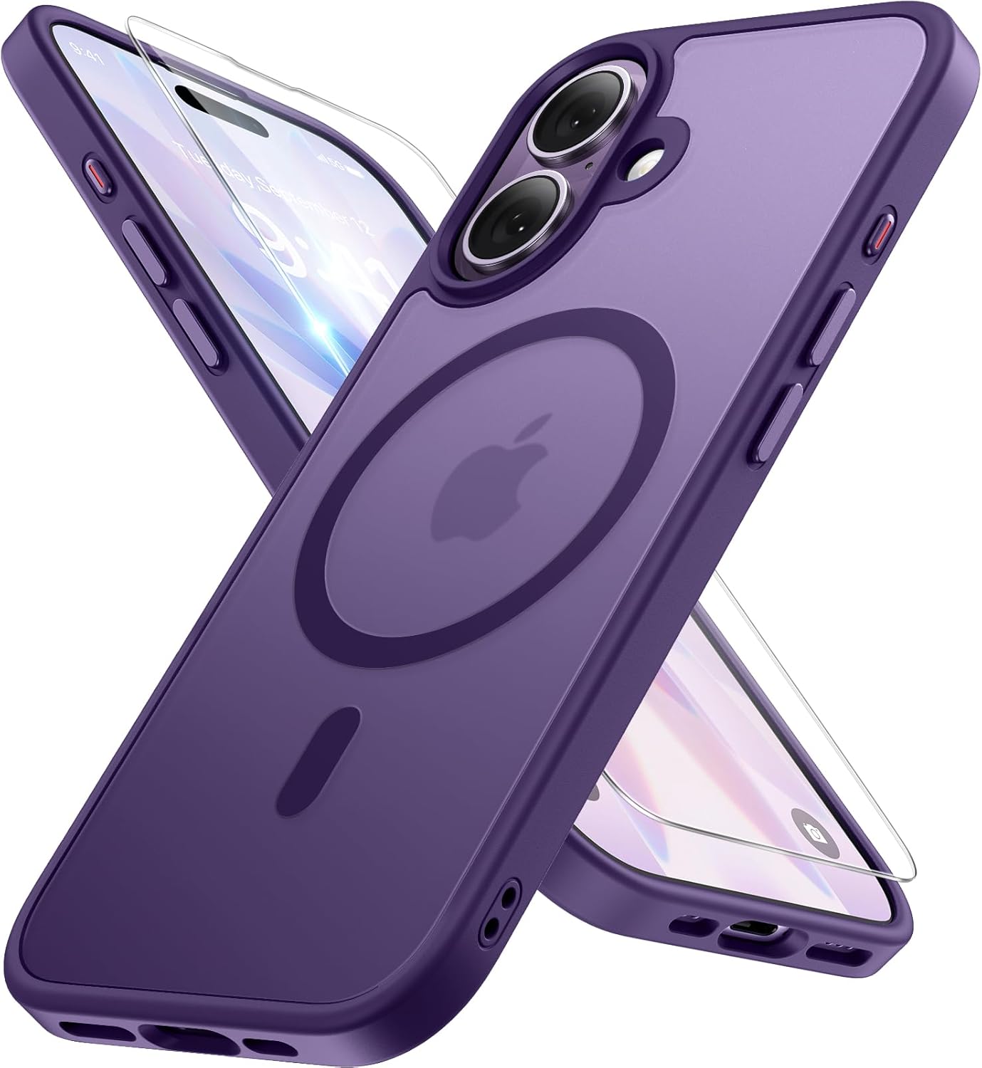 iPhone 16e 17e MagSafe case in matte black showcasing sleek design and precise cutouts for buttons and ports.