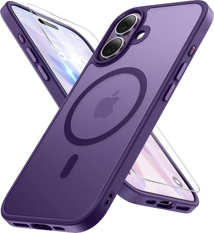 iPhone 16e 17e MagSafe case in matte black showcasing sleek design and precise cutouts for buttons and ports.