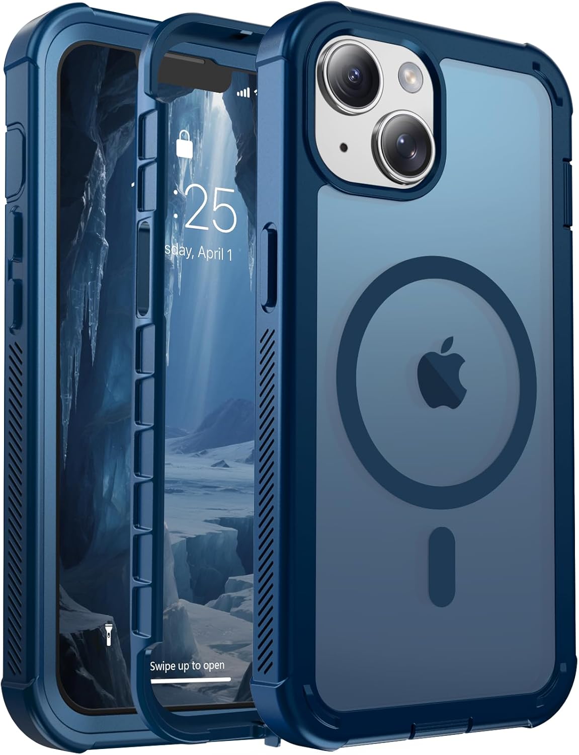 Magnetic for iPhone 14 Case, [Compatible with MagSafe][Military Grade Drop Protection][Heavy Duty Protection][Non-Slip][Shockproof] 2-Layer Durable Bumper Phone Case 6.1&