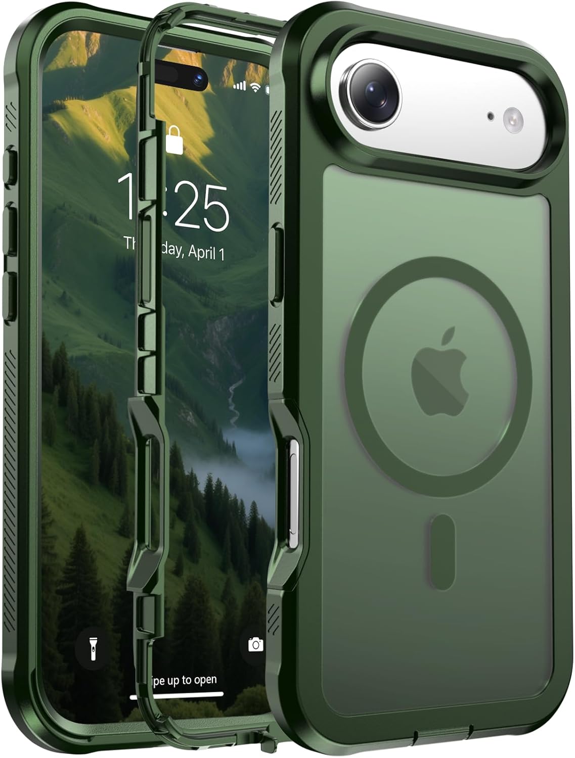 Magnetic for iPhone 14 Case, [Compatible with MagSafe][Military Grade Drop Protection][Heavy Duty Protection][Non-Slip][Shockproof] 2-Layer Durable Bumper Phone Case 6.1&