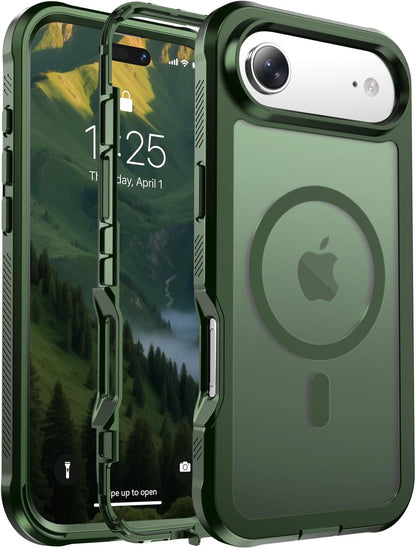 Magnetic for iPhone 14 Case, [Compatible with MagSafe][Military Grade Drop Protection][Heavy Duty Protection][Non-Slip][Shockproof] 2-Layer Durable Bumper Phone Case 6.1&