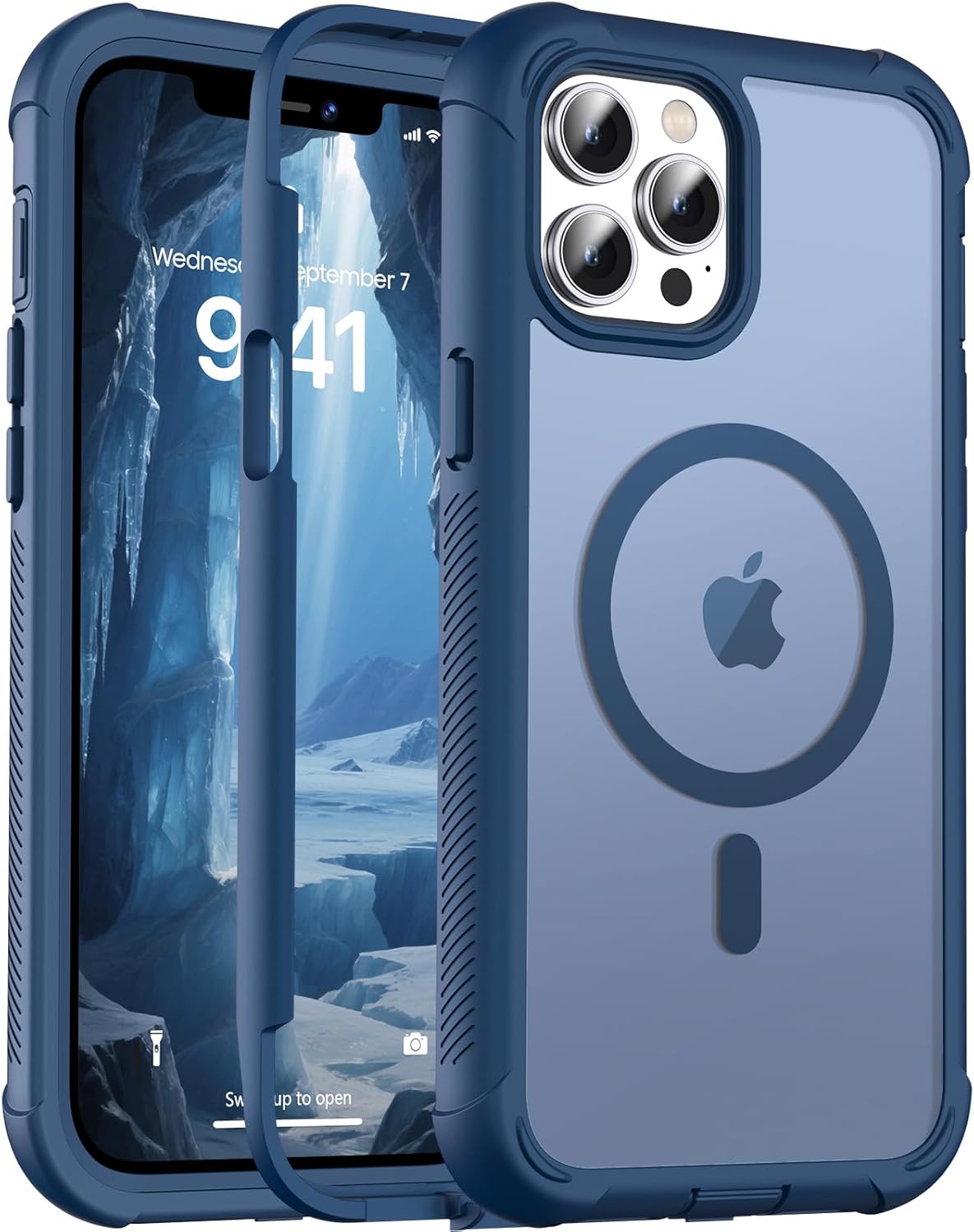 Magnetic for iPhone 14 Case, [Compatible with MagSafe][Military Grade Drop Protection][Heavy Duty Protection][Non-Slip][Shockproof] 2-Layer Durable Bumper Phone Case 6.1&