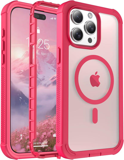 Magnetic for iPhone 14 Case, [Compatible with MagSafe][Military Grade Drop Protection][Heavy Duty Protection][Non-Slip][Shockproof] 2-Layer Durable Bumper Phone Case 6.1&