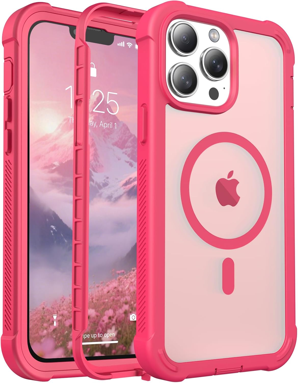 Magnetic for iPhone 14 Case, [Compatible with MagSafe][Military Grade Drop Protection][Heavy Duty Protection][Non-Slip][Shockproof] 2-Layer Durable Bumper Phone Case 6.1&