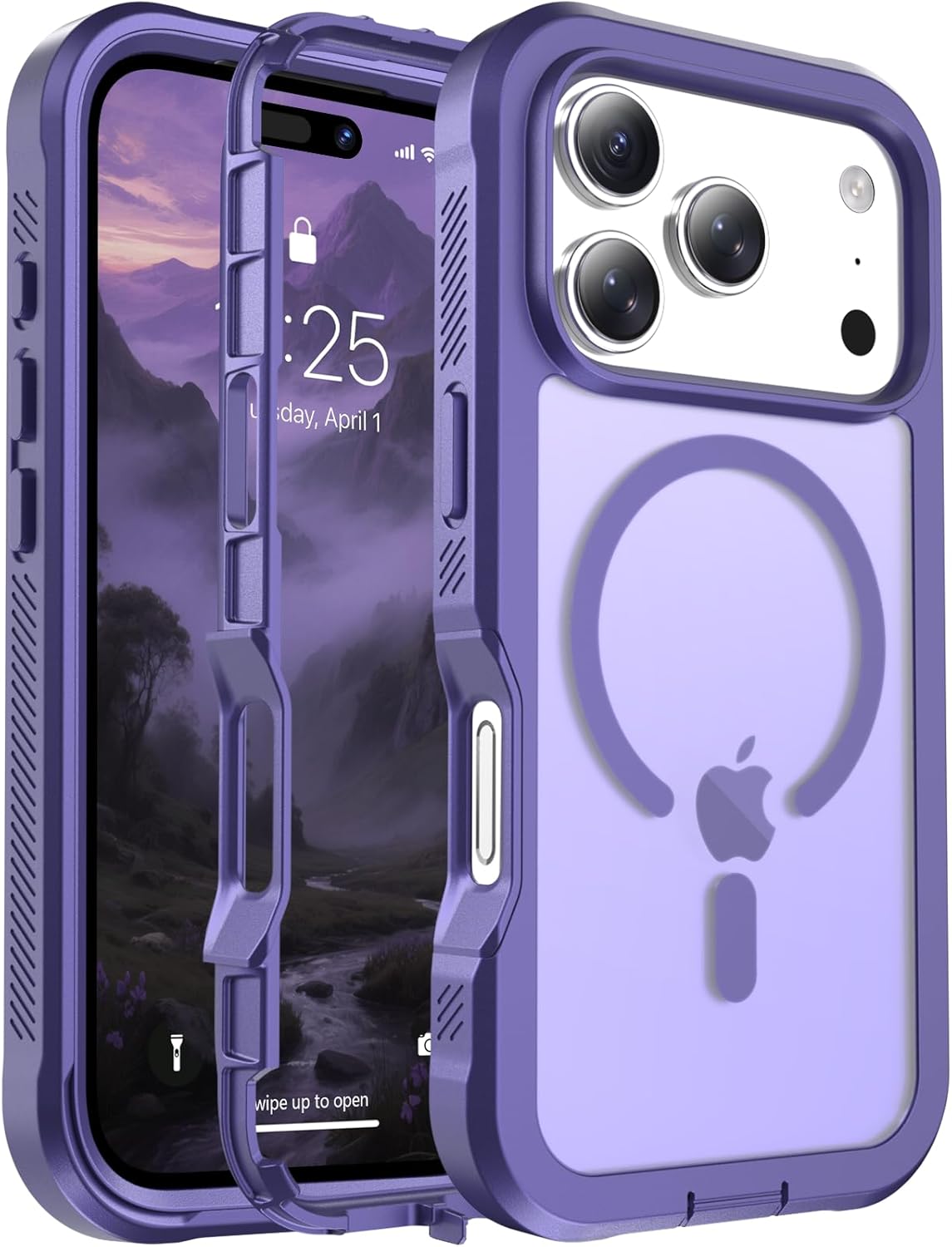 Magnetic for iPhone 14 Case, [Compatible with MagSafe][Military Grade Drop Protection][Heavy Duty Protection][Non-Slip][Shockproof] 2-Layer Durable Bumper Phone Case 6.1&