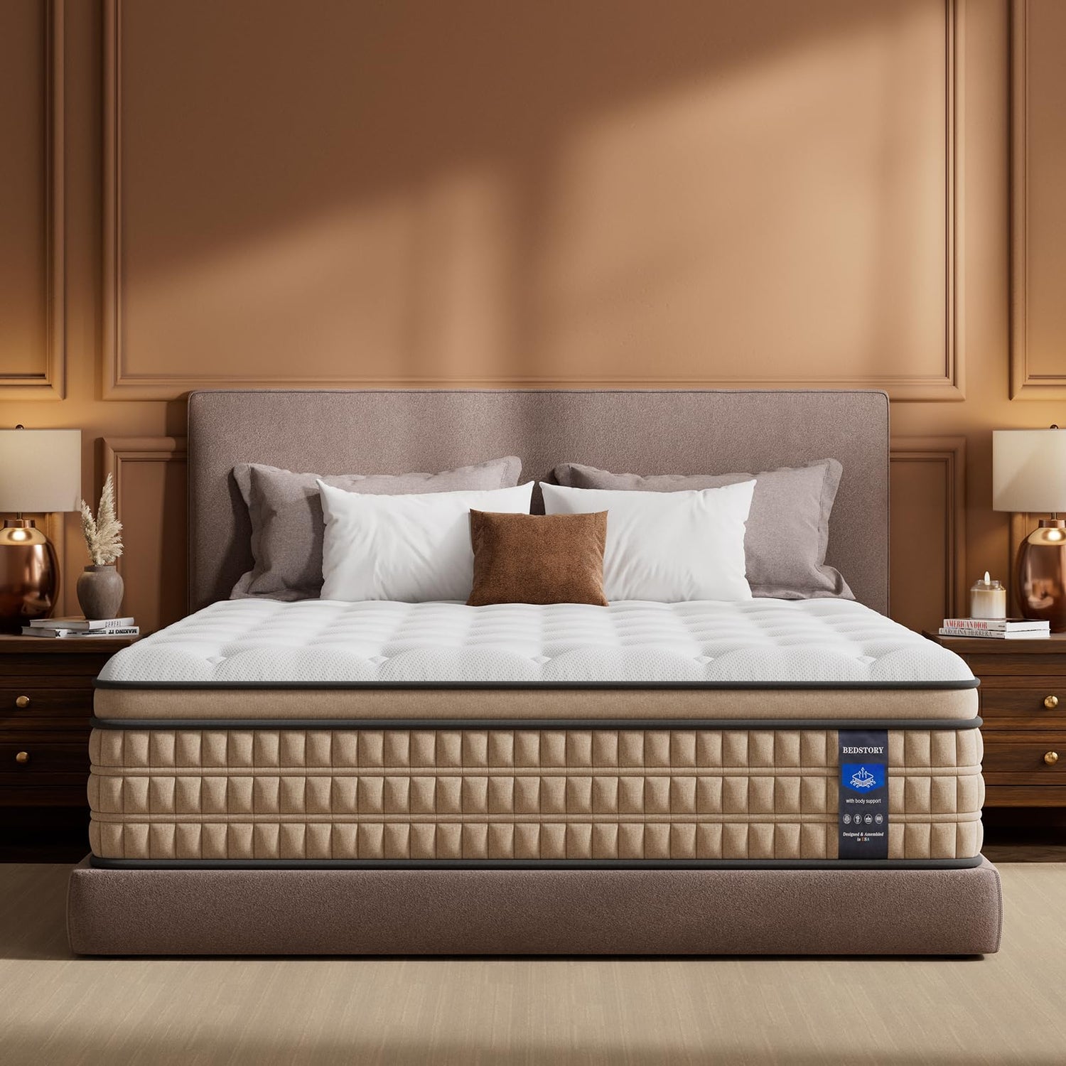 BedStory Extra Firm Queen Mattress 14 inch - Pain-Relieving Hybrid Mattress for Extra Lumbar &amp; Hip Support - No Sagging Bed in a Box - 365-Night Trial - No Odor, Fiberglass-Free, CertiPUR-US Certified