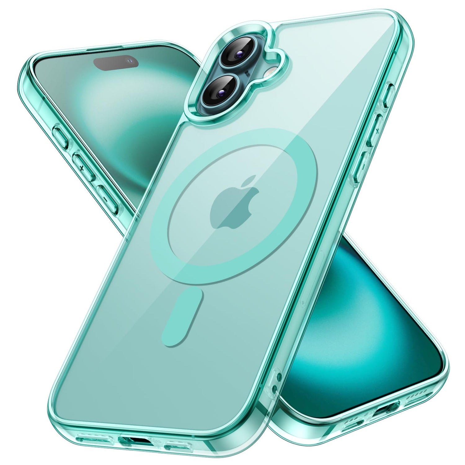 premium aplus module features iPhone with clear case showcasing MagSafe compatibility and sleek design.