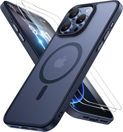 iPhone 16e 17e MagSafe case Miracase for Phone Case 6.1" in Matte Black with view of protective design.