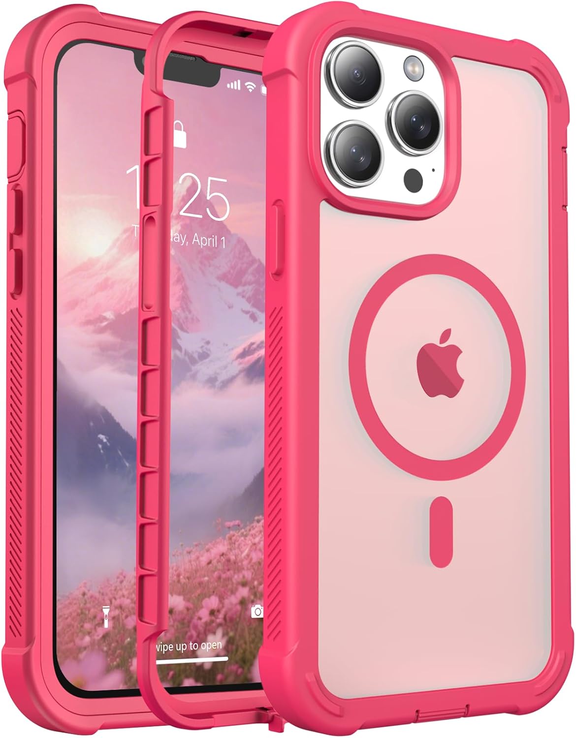 Magnetic for iPhone 14 Case, [Compatible with MagSafe][Military Grade Drop Protection][Heavy Duty Protection][Non-Slip][Shockproof] 2-Layer Durable Bumper Phone Case 6.1&