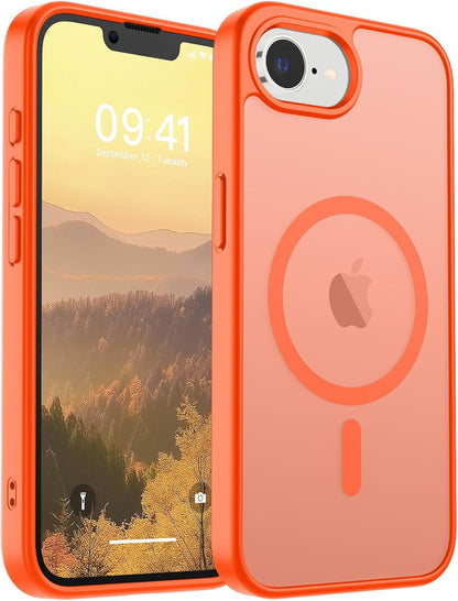 SUPFINE Magnetic for iPhone 14 Case &amp; iPhone 13 Case (Compatible with MagSafe)(Military Grade Drop Protection) Translucent Matte Shockproof Phone Cover,Black