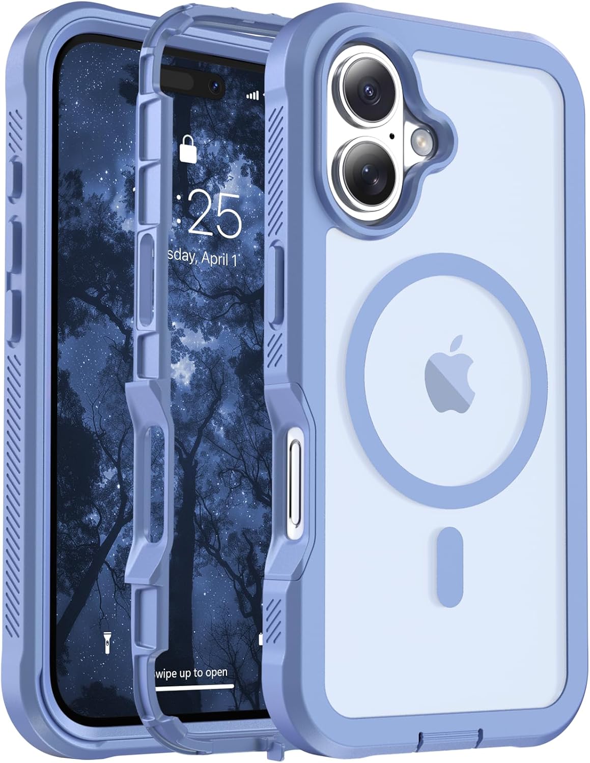 Magnetic for iPhone 14 Case, [Compatible with MagSafe][Military Grade Drop Protection][Heavy Duty Protection][Non-Slip][Shockproof] 2-Layer Durable Bumper Phone Case 6.1&