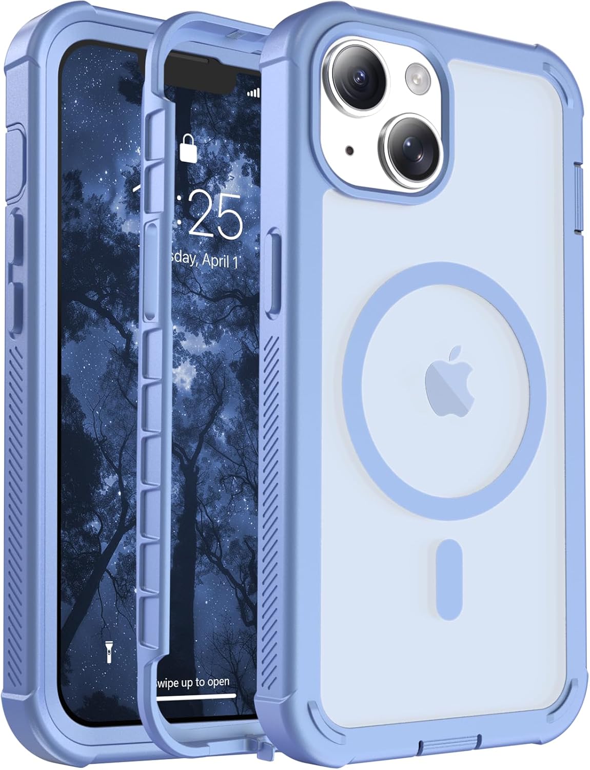 Magnetic for iPhone 14 Case, [Compatible with MagSafe][Military Grade Drop Protection][Heavy Duty Protection][Non-Slip][Shockproof] 2-Layer Durable Bumper Phone Case 6.1&