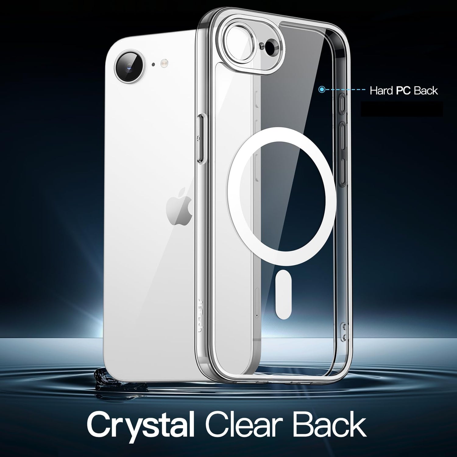 premium aplus module features iPhone with clear case showcasing MagSafe compatibility and sleek design.