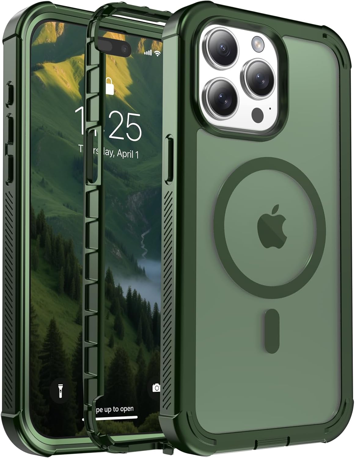 Magnetic for iPhone 14 Case, [Compatible with MagSafe][Military Grade Drop Protection][Heavy Duty Protection][Non-Slip][Shockproof] 2-Layer Durable Bumper Phone Case 6.1&