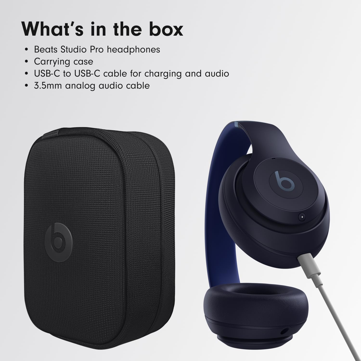 Beats Studio Pro-Premium Wireless Over-Ear Headphones- Up to 40-Hour Battery Life, Active Noise Cancelling, USB-C Lossless Audio, Apple &amp; Android Compatible- Sandstone