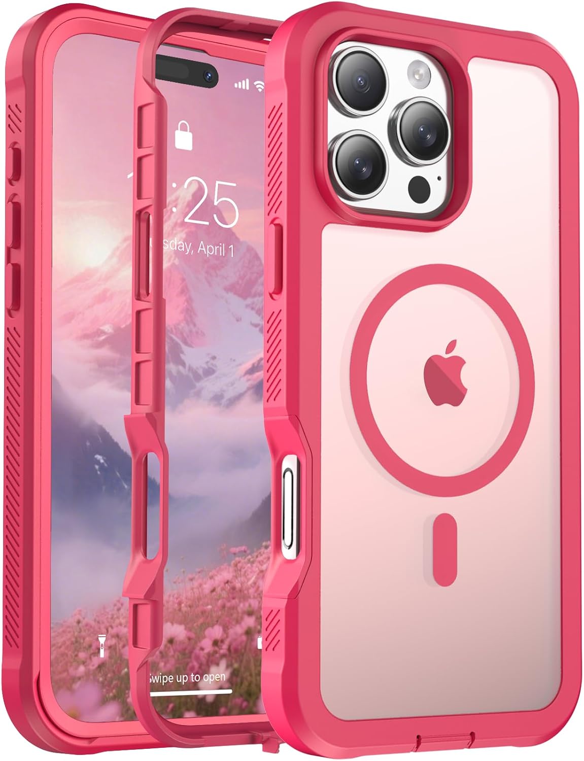 Magnetic for iPhone 14 Case, [Compatible with MagSafe][Military Grade Drop Protection][Heavy Duty Protection][Non-Slip][Shockproof] 2-Layer Durable Bumper Phone Case 6.1&
