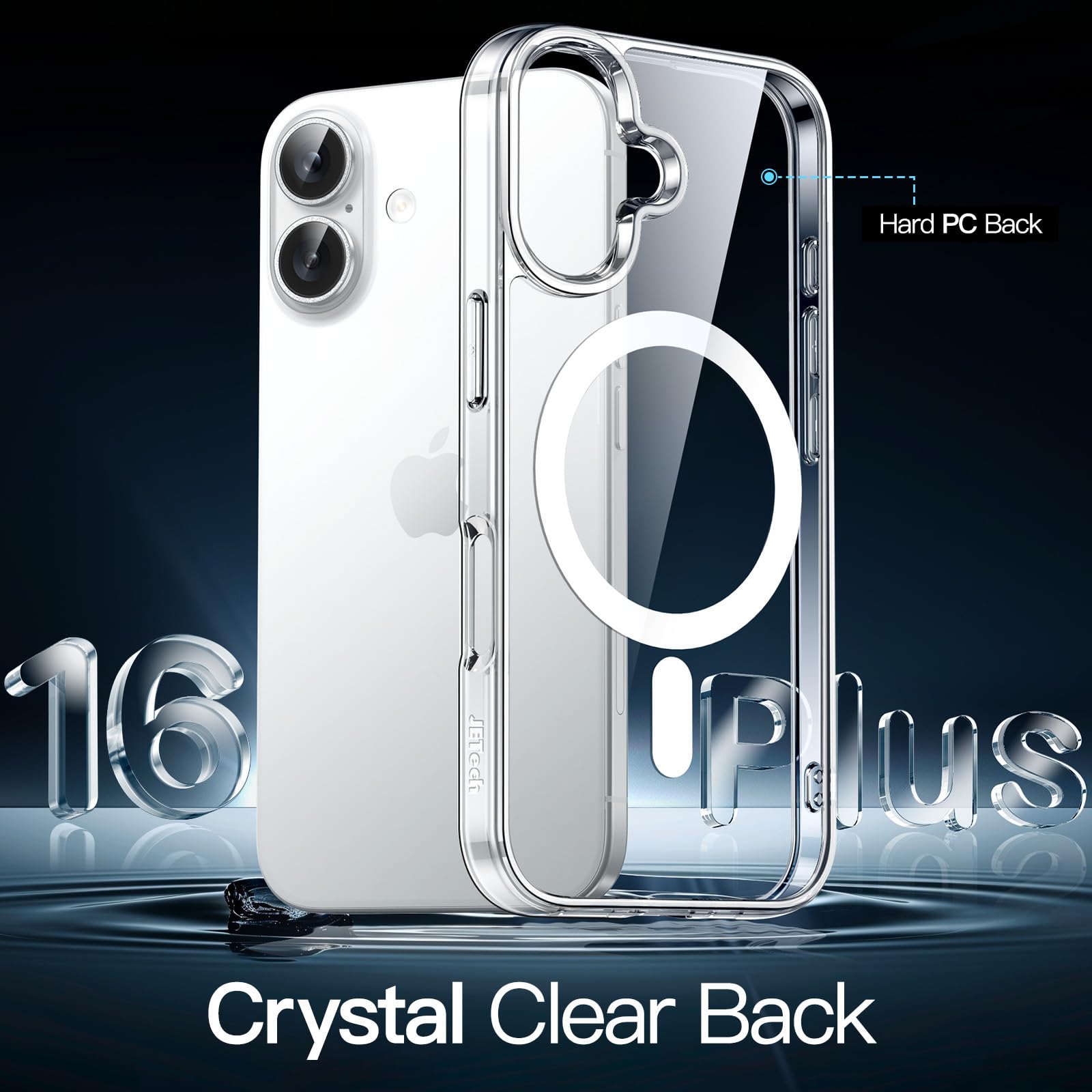 premium aplus module features iPhone with clear case showcasing MagSafe compatibility and sleek design.