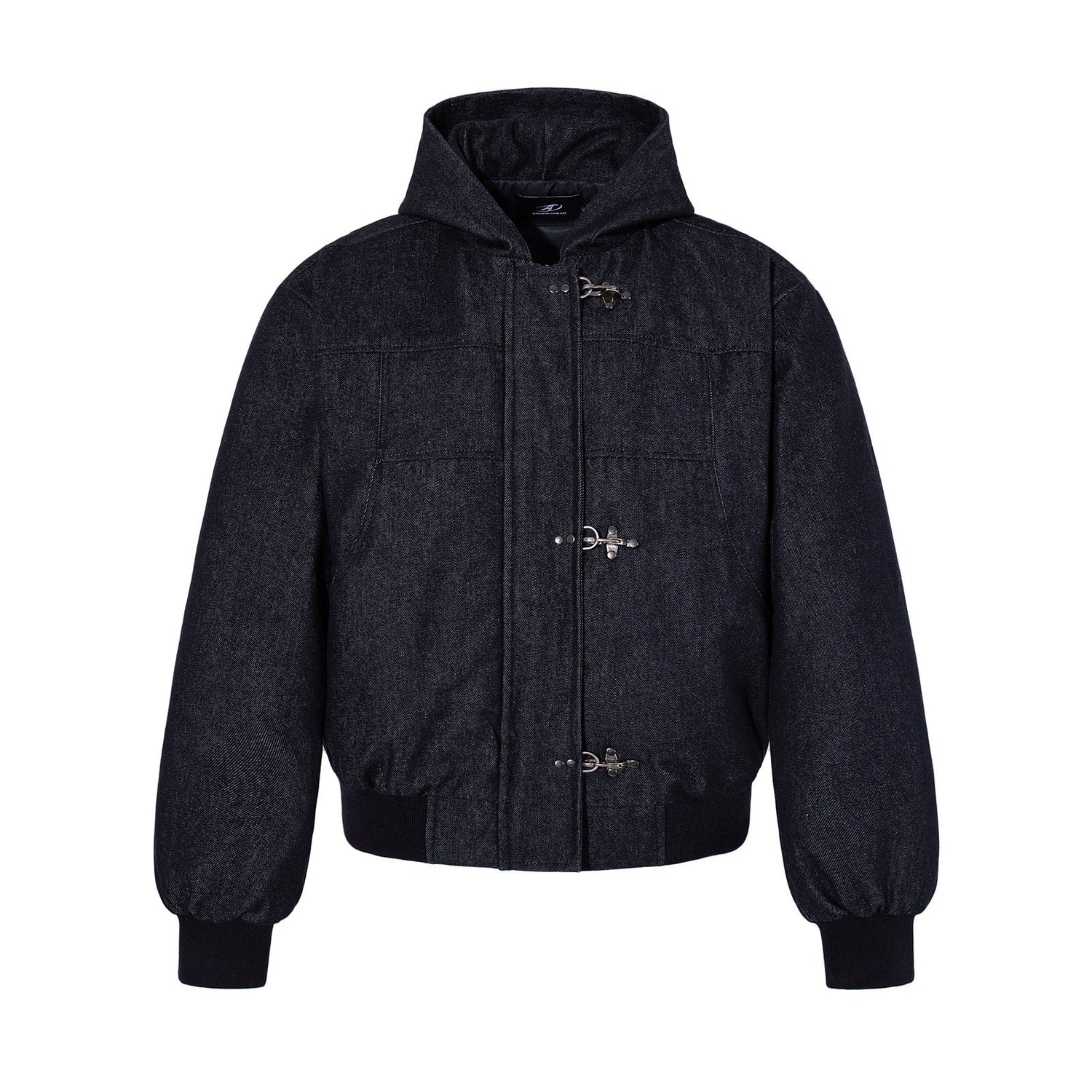 Loose Casual Warm Hooded Raw Denim Coat (Unisex)