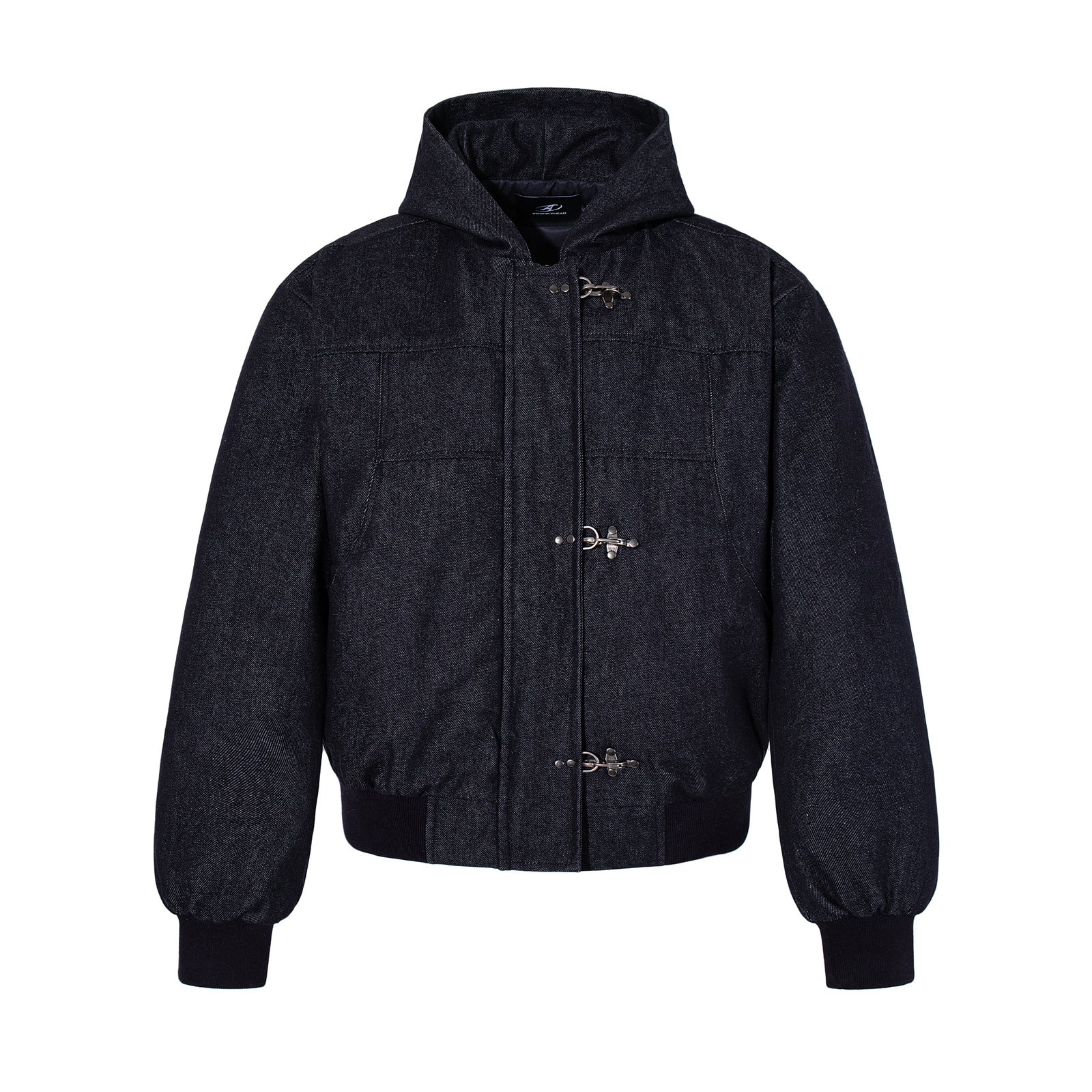 Loose Casual Warm Hooded Raw Denim Coat (Unisex)