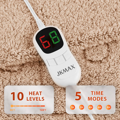 Heated Blanket Full Size - Premium Soft Heating Electric Blanket, Fast Heating with 10 Heating Settings, 5 Time Settings, Machine Washable - Perfect for Winter &amp; Cold Nights (72"x84", Grey)