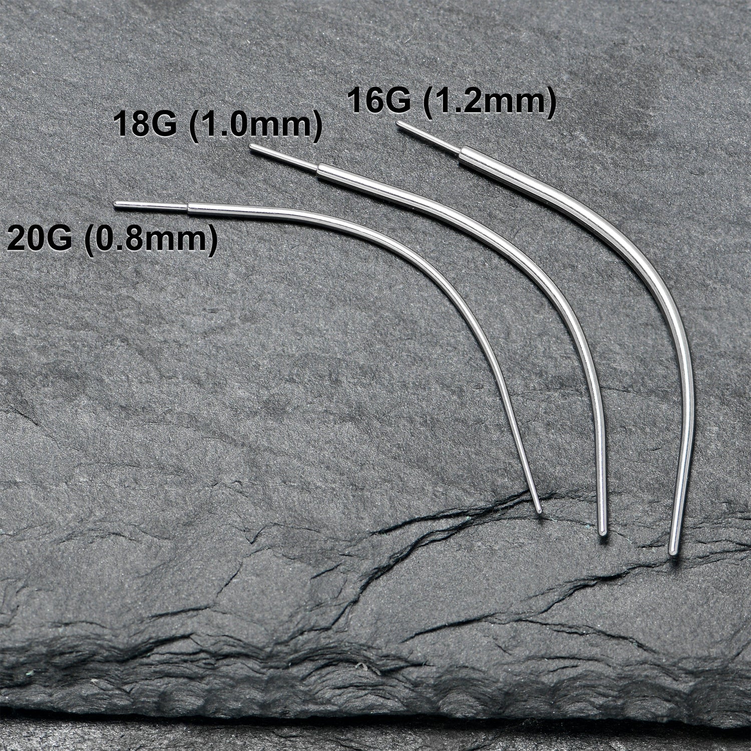 Stainless Steel Curved Insertion Tool, Threadless Insertion Pin Taper