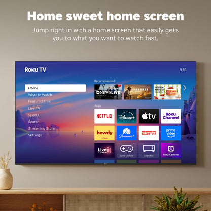 Roku Smart TV – 55-Inch Select Series, 4K HDR TV – Roku TV with Enhanced Voice Remote – Flat Screen LED Television with Wi-Fi for Streaming Live Local News, Sports, Family Entertainment
