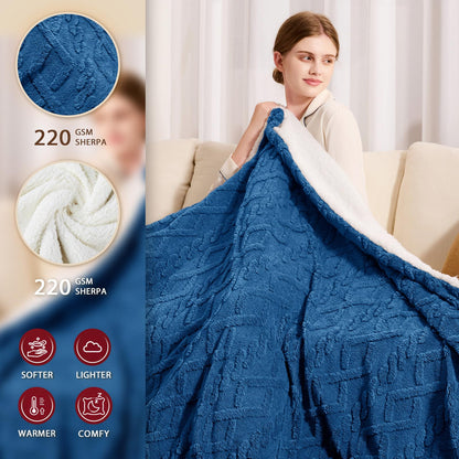 Heated Blanket Full Size - Premium Soft Heating Electric Blanket, Fast Heating with 10 Heating Settings, 5 Time Settings, Machine Washable - Perfect for Winter &amp; Cold Nights (72"x84", Grey)
