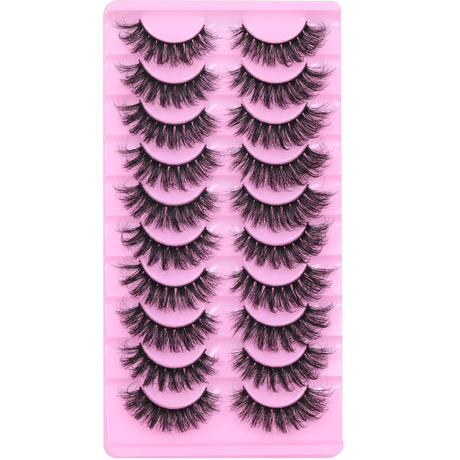 14 Pairs Wispy Mink Lashes False Eye Lashes Natural Look 5D Volume 16mm Fake Eyelashes Pack by TNFVLONEINS