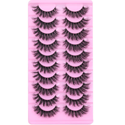 14 Pairs Wispy Mink Lashes False Eye Lashes Natural Look 5D Volume 16mm Fake Eyelashes Pack by TNFVLONEINS