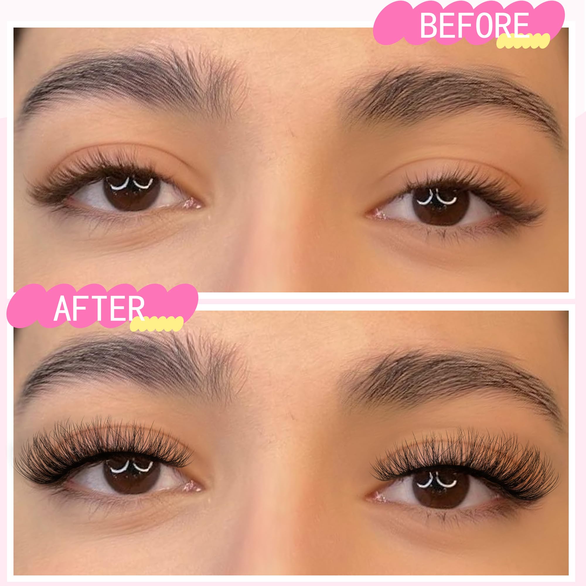 14 Pairs Wispy Mink Lashes False Eye Lashes Natural Look 5D Volume 16mm Fake Eyelashes Pack by TNFVLONEINS
