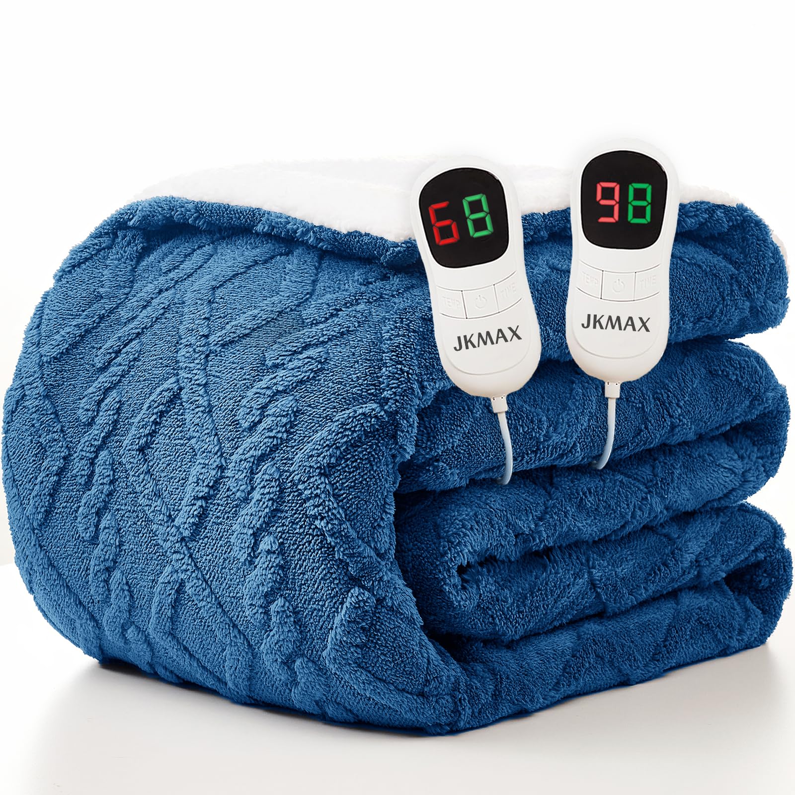 Heated Blanket Full Size - Premium Soft Heating Electric Blanket, Fast Heating with 10 Heating Settings, 5 Time Settings, Machine Washable - Perfect for Winter &amp; Cold Nights (72"x84", Grey)