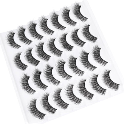 14 Pairs Wispy Mink Lashes False Eye Lashes Natural Look 5D Volume 16mm Fake Eyelashes Pack by TNFVLONEINS