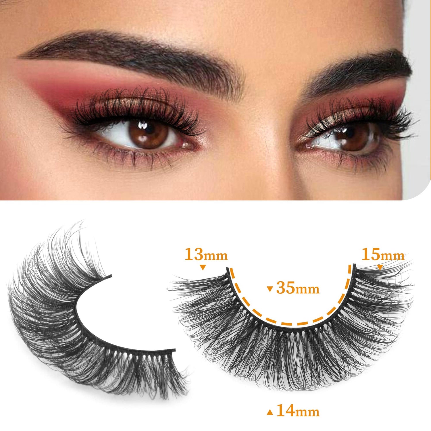 14 Pairs Wispy Mink Lashes False Eye Lashes Natural Look 5D Volume 16mm Fake Eyelashes Pack by TNFVLONEINS