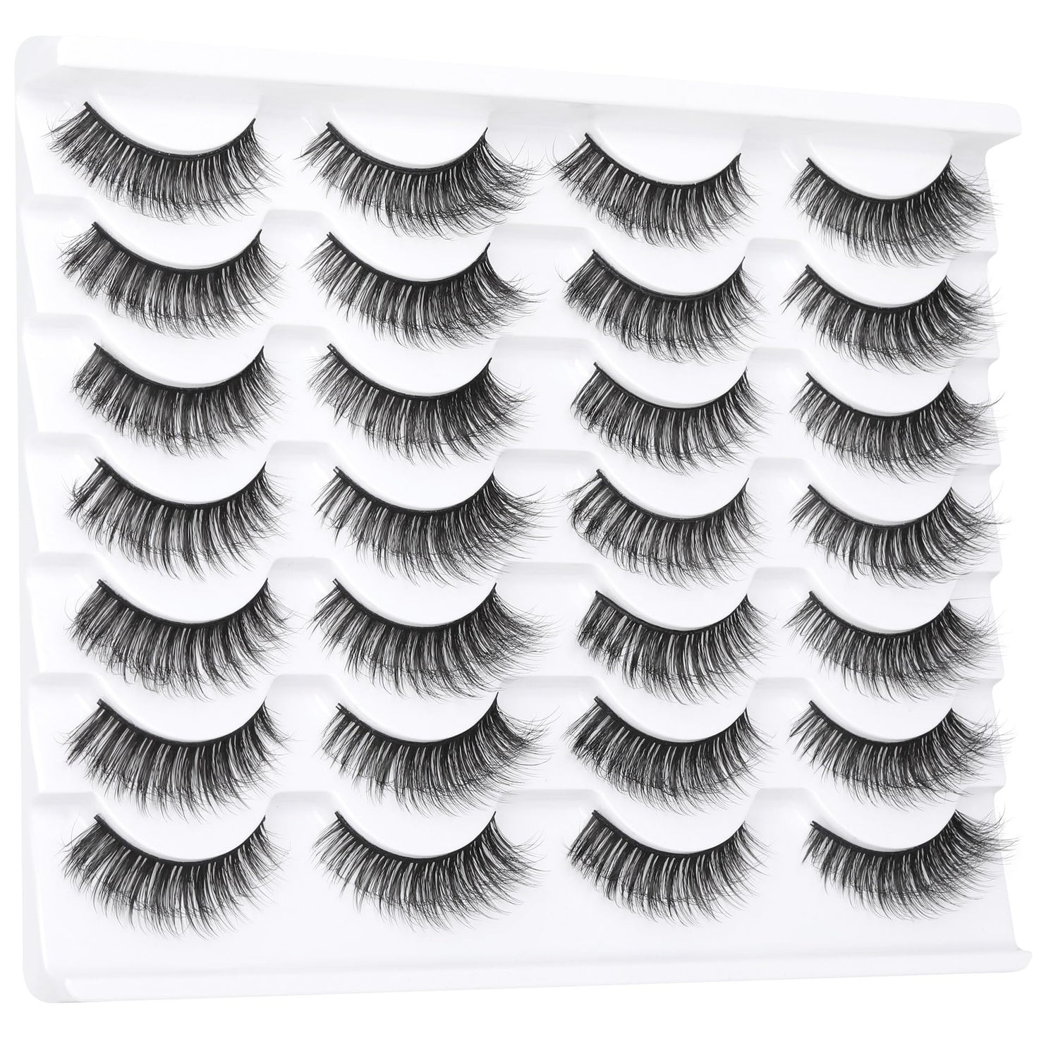 14 Pairs Wispy Mink Lashes False Eye Lashes Natural Look 5D Volume 16mm Fake Eyelashes Pack by TNFVLONEINS