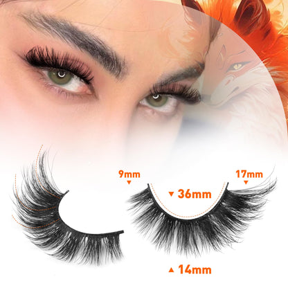 14 Pairs Wispy Mink Lashes False Eye Lashes Natural Look 5D Volume 16mm Fake Eyelashes Pack by TNFVLONEINS