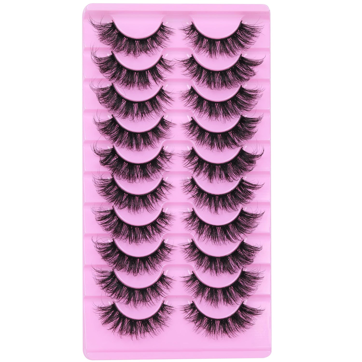 14 Pairs Wispy Mink Lashes False Eye Lashes Natural Look 5D Volume 16mm Fake Eyelashes Pack by TNFVLONEINS