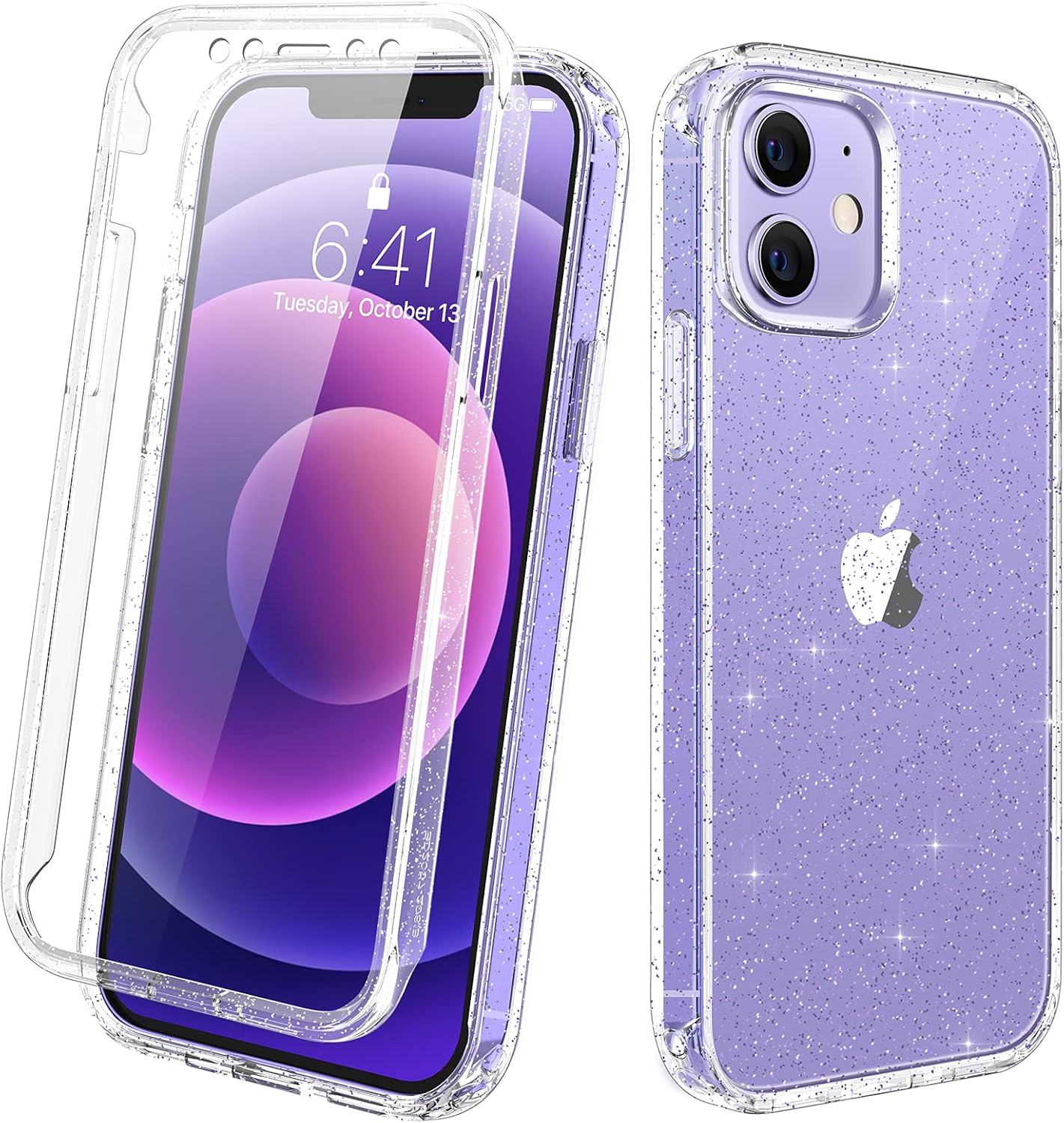 Diaclara Designed for iPhone 15 Case, Full Body Rugged Case with Built-in Touch Sensitive Anti-Scratch Screen Protector, with Camera Lens Protector for iPhone 15 6.1" (Wave Blue)