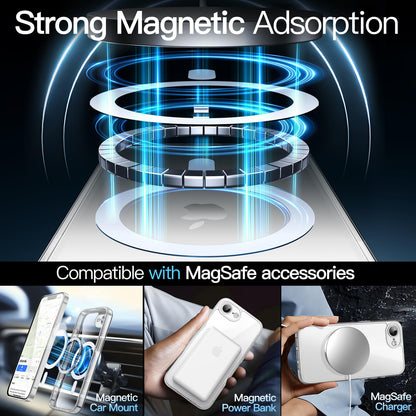 premium aplus module features iPhone with clear case showcasing MagSafe compatibility and sleek design.
