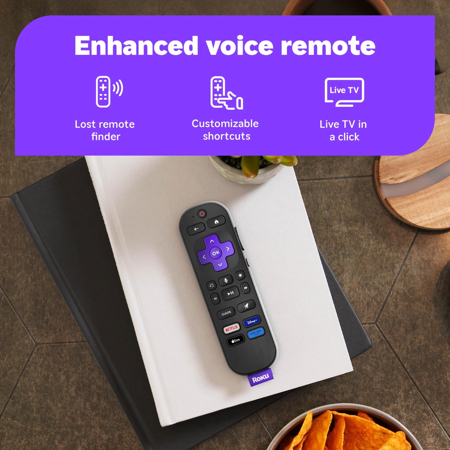Roku Smart TV – 55-Inch Select Series, 4K HDR TV – Roku TV with Enhanced Voice Remote – Flat Screen LED Television with Wi-Fi for Streaming Live Local News, Sports, Family Entertainment