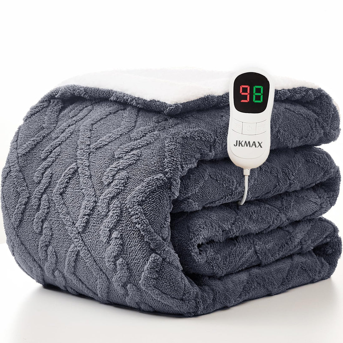 Heated Blanket Full Size - Premium Soft Heating Electric Blanket, Fast Heating with 10 Heating Settings, 5 Time Settings, Machine Washable - Perfect for Winter &amp; Cold Nights (72"x84", Grey)