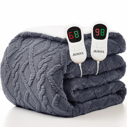 Heated Blanket Full Size - Premium Soft Heating Electric Blanket, Fast Heating with 10 Heating Settings, 5 Time Settings, Machine Washable - Perfect for Winter &amp; Cold Nights (72"x84", Grey)