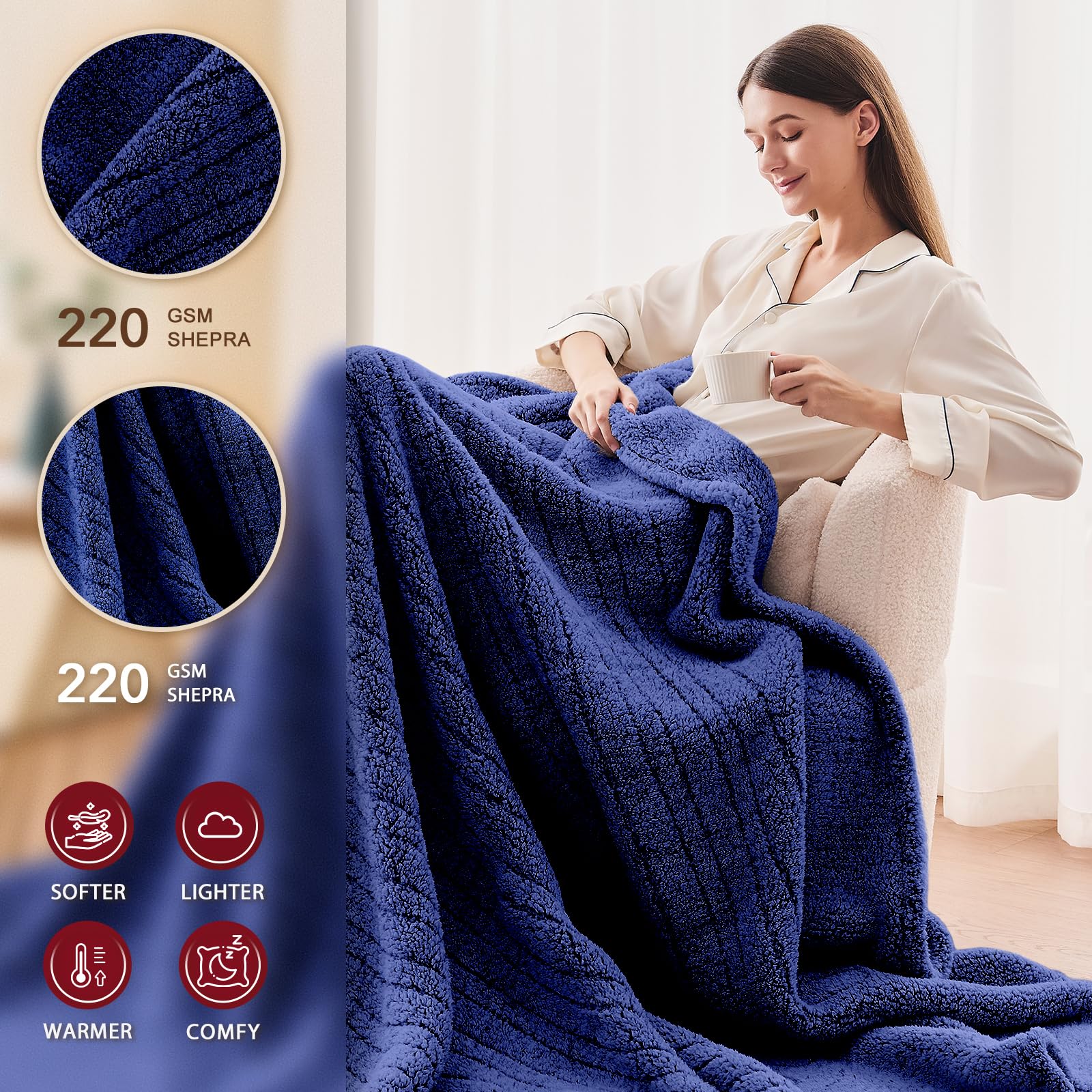 Heated Blanket Full Size - Premium Soft Heating Electric Blanket, Fast Heating with 10 Heating Settings, 5 Time Settings, Machine Washable - Perfect for Winter &amp; Cold Nights (72"x84", Grey)