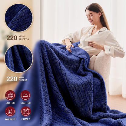 Heated Blanket Full Size - Premium Soft Heating Electric Blanket, Fast Heating with 10 Heating Settings, 5 Time Settings, Machine Washable - Perfect for Winter &amp; Cold Nights (72"x84", Grey)