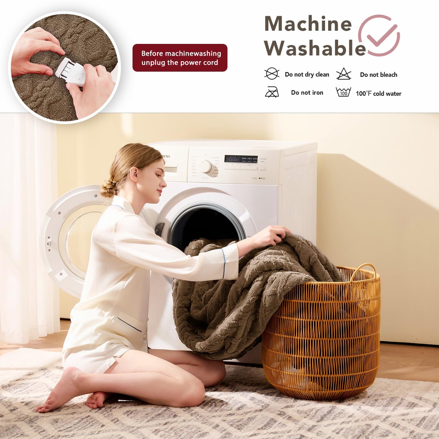 Heated Blanket Full Size - Premium Soft Heating Electric Blanket, Fast Heating with 10 Heating Settings, 5 Time Settings, Machine Washable - Perfect for Winter &amp; Cold Nights (72"x84", Grey)